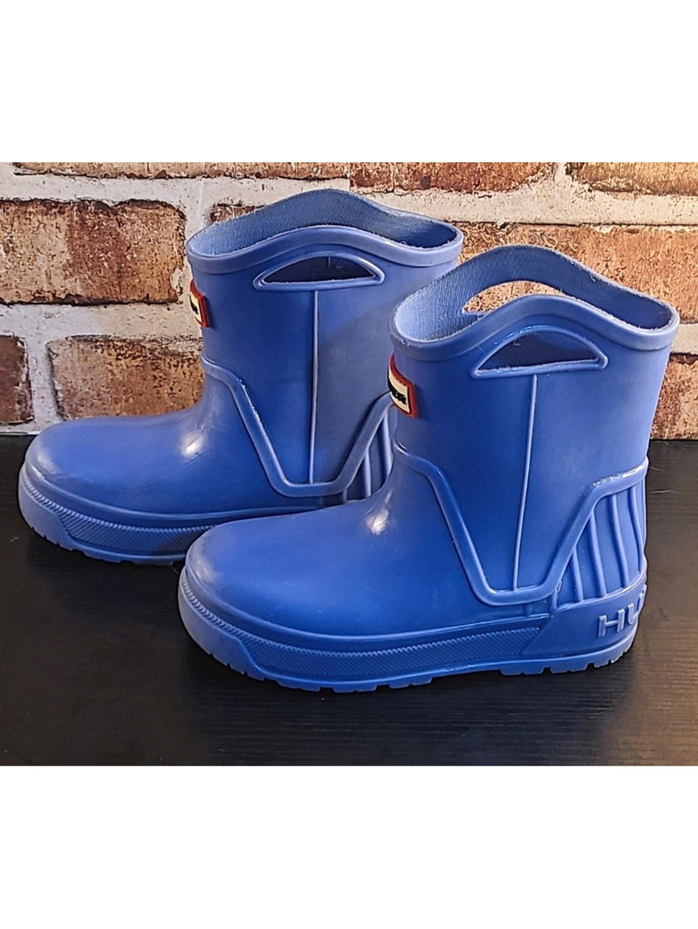 Hunter Kids Georgey 2 Rain Boots Blue Waterproof Rubber UK 11 EU 29 US 12